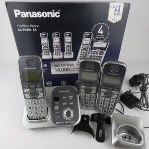 Panasonic KX-TG994 SK Phone System Base 3 Cordless Handsets With Chargers